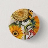 Orangengelbe Pflanze Button (Vorderseite)