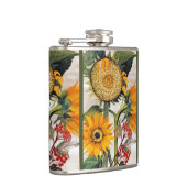 Orangengelbe Pflanze Flachmann (Rechts)