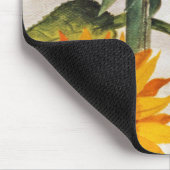 Orangengelbe Pflanze Mousepad (Ecke)