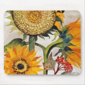 Orangengelbe Pflanze Mousepad (Vorne)