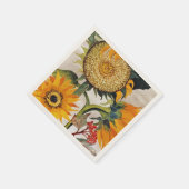 Orangengelbe Pflanze Serviette (Ecke)