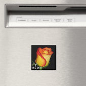 Orangengelbe Rose Magnet (In Situ (Geschirrspüler))