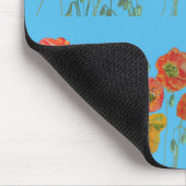 Orangengelbe rote Blume Blumenmousepad Mousepad (Ecke)