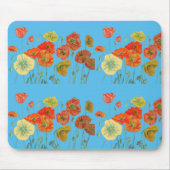 Orangengelbe rote Blume Blumenmousepad Mousepad (Vorne)