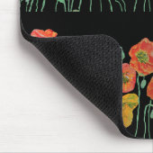 Orangengelbe rote Blume Blumenmousepad Mousepad (Ecke)