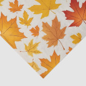 Orangengelbe Rustikale Herbstmaple Blätter Muster Seidenpapier (Ausschnitt)