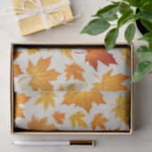 Orangengelbe Rustikale Herbstmaple Blätter Muster Seidenpapier (Geschenk)