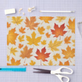 Orangengelbe Rustikale Herbstmaple Blätter Muster Seidenpapier (Handwerk)