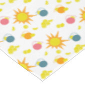 Orangengelbe Suns Lemonade Pitchers Pink Aquamarin Tischdecke (Schrägansicht)