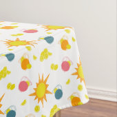 Orangengelbe Suns Lemonade Pitchers Pink Aquamarin Tischdecke (Beispiel)