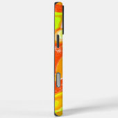 Orangengelbe Topografie Abstrakter Marmor Case-Mate iPhone Hülle (Rückseite / Rechts)