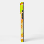 Orangengelbe Topografie Abstrakter Marmor iPhone Hülle (Linke Seite)