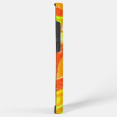 Orangengelbe Topografie Abstrakter Marmor Samsung Galaxy Hülle (Rechte Seite)