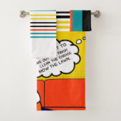 Orangengelber Honig Do Rugged Geek Comic Badhandtuch Set (Insitu)