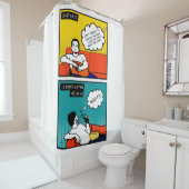 Orangengelber Honig Do Rugged Geek Comic Duschvorhang (Beispiel)