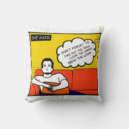 Orangengelber Honig Do Rugged Geek Comic Kissen