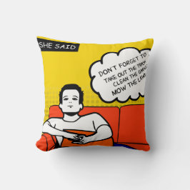 Orangengelber Honig Do Rugged Geek Comic Kissen