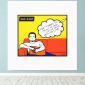 Orangengelber Honig Do Rugged Geek Comic Leinwanddruck (Insitu (Holzboden))