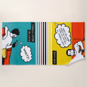 Orangengelber Honig Do Rugged Geek Comic Strandtuch (Vorderseite)