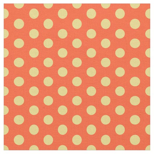 Orangengelber Polka-Dot-Baumwollstoff durch den Ho Stoff (Nahaufnahme)