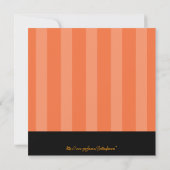 Orangengestreifte Fledermäuse Einladung (Rückseite)