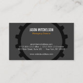 Orangengetriebe, Erstausrüstung, Reparatur, Mechan Visitenkarte (Rückseite)