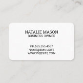 Orangengewebe | Gold gebürstet Visitenkarte (Rückseite)