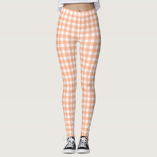 Orangengingham - Leggings (Vorderseite)