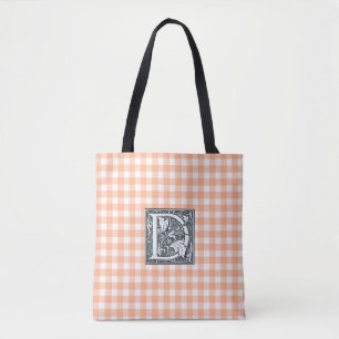 Orangengingham-Tasche Tasche