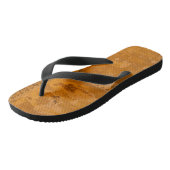Orangengold Edelmetall Badesandalen (Schrägansicht)