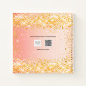 Orangengold-Glitzer Notizblock (Rückseite)