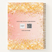 Orangengold-Glitzer Notizblock (Rückseite)