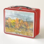 Orangengold im Herbst Metall Brotdose (Vorderseite)