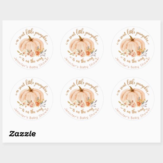 Orangengoldene Kürbisbrunnendusche Runder Aufkleber (Blatt)