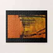Orangengoldfarbene Blätter Puzzle (Horizontal)