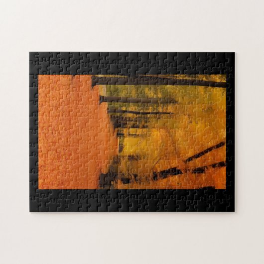 Orangengoldfarbene Blätter Puzzle (Horizontal)