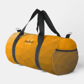 Orangengradientengeometrie Monogramm Duffle Bag (Rechte Ecke)