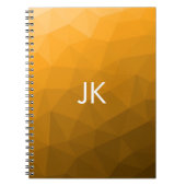 Orangengradientengeometrie Monogramm Notizblock (Vorderseite)