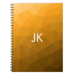 Orangengradientengeometrie Monogramm Notizblock