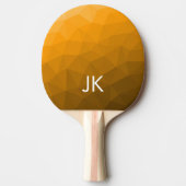 Orangengradientengeometrie Monogramm Tischtennis Schläger (Vorderseite)