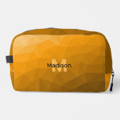 Orangengradientengeometrie Monogramm Waschbeutel (Vorderseite)
