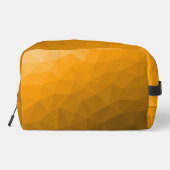 Orangengradientengeometrie Monogramm Waschbeutel (Rückseite)