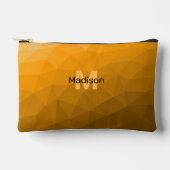 Orangengradientengeometrie Monogramm Zubehörtasche (Vorderseite)