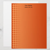 Orangengradientenpunkte Briefbogen (Vorne/Hinten)