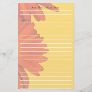 Orangengras-Blume Briefpapier