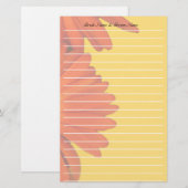 Orangengras-Blume Briefpapier (Vorne/Hinten)