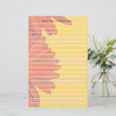 Orangengras-Blume Briefpapier (Stehend Vorderseite)