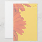 Orangengras-Blume Briefpapier (Vorne/Hinten)