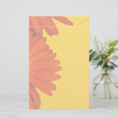 Orangengras-Blume Briefpapier (Stehend Vorderseite)