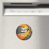 Orangengraue Basketballmannschaftsfarben Magnet (In Situ (Geschirrspüler))